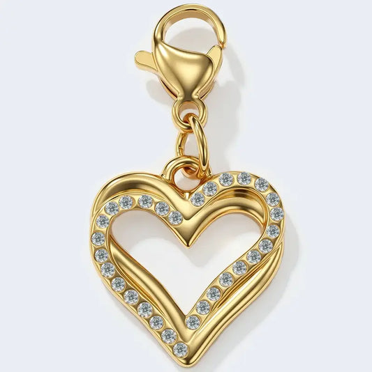 Charm Cuore Zirconi
